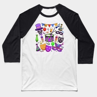 Carnival Elements Baseball T-Shirt